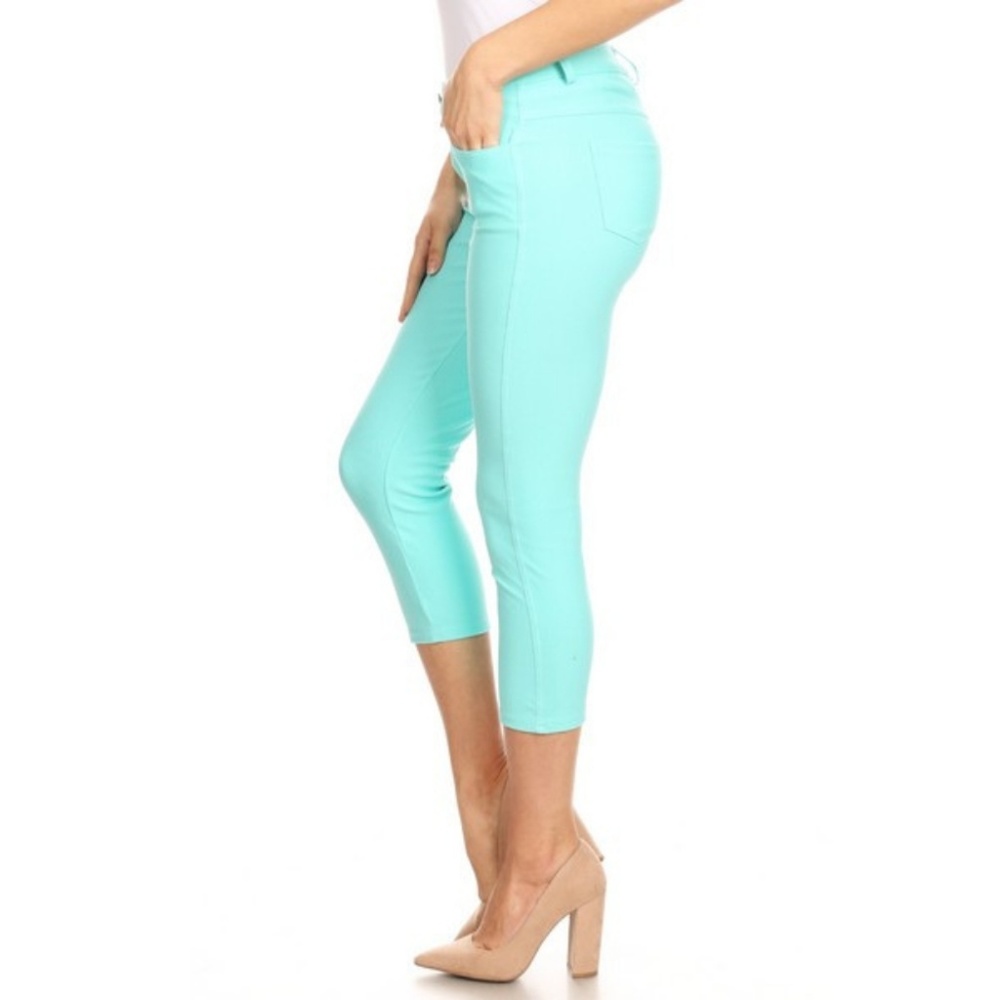 Women's Jeggings Pants Capri Stretchy Skinny TUQ - Picture 2 of 7